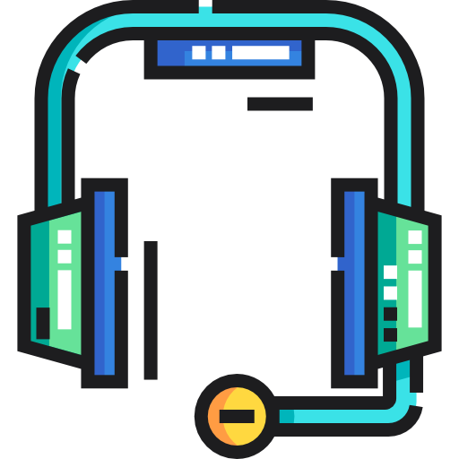 Headset Detailed Straight Lineal color icon