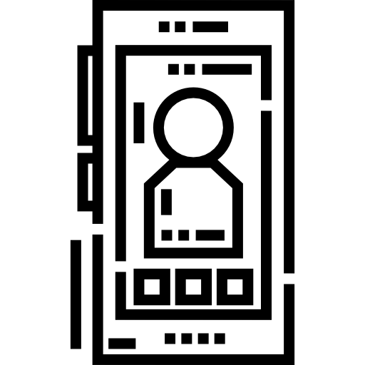 ビデオ通話 Detailed Straight Lineal icon