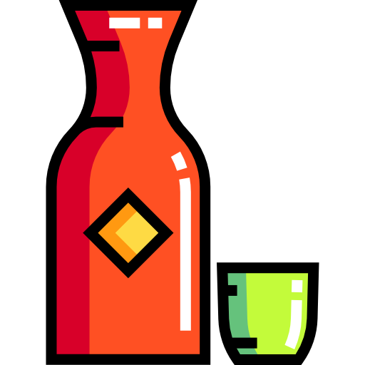 Sake Detailed Straight Lineal color icon