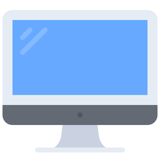 monitor Coloring Flat ikona
