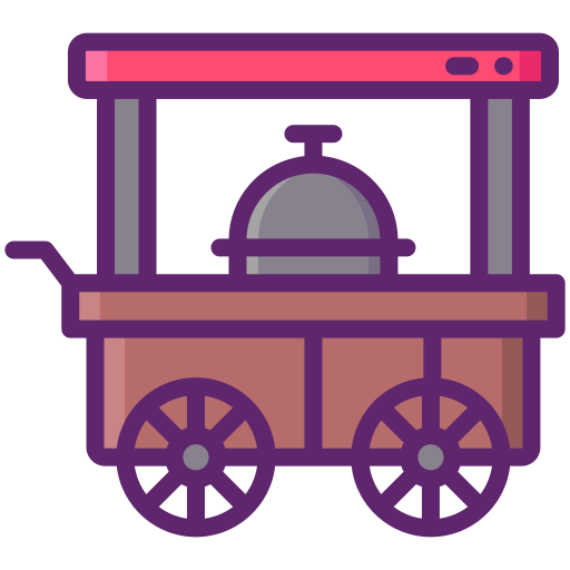 Food cart Flaticons Lineal Color icon