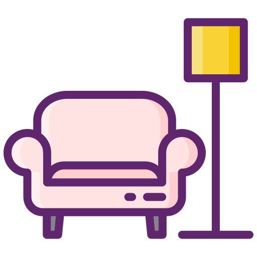Living room Flaticons Lineal Color icon