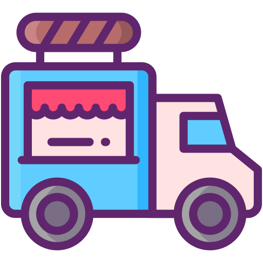 camion de nourriture Flaticons Lineal Color Icône