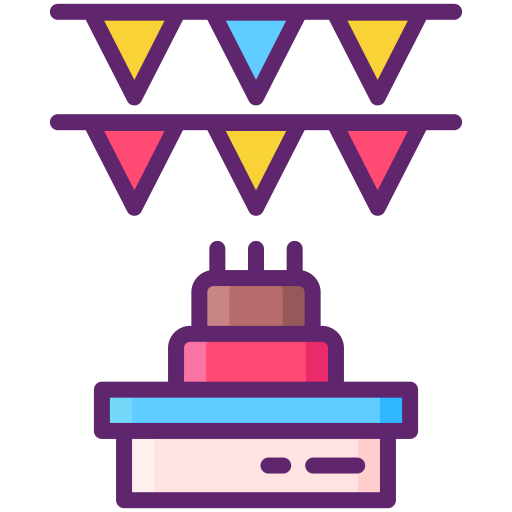 party Flaticons Lineal Color icon