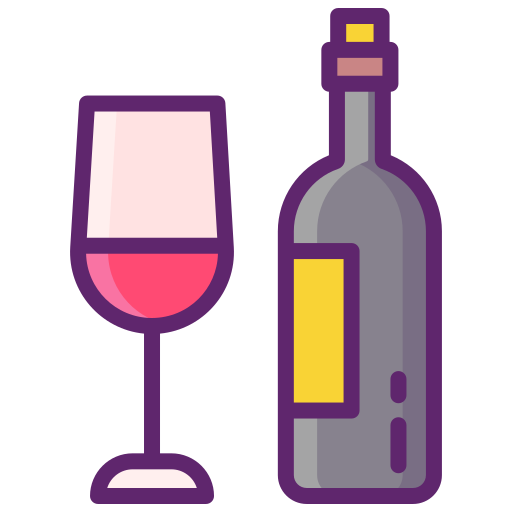 Вино Flaticons Lineal Color иконка