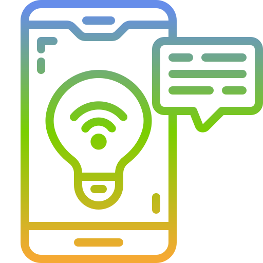 teléfono inteligente Generic Gradient icono
