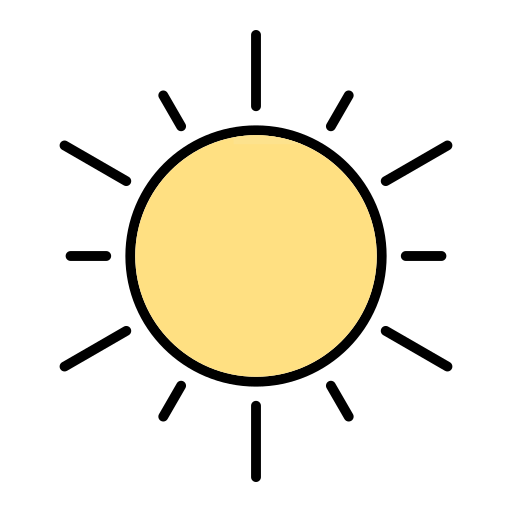 Солнце Generic Outline Color иконка