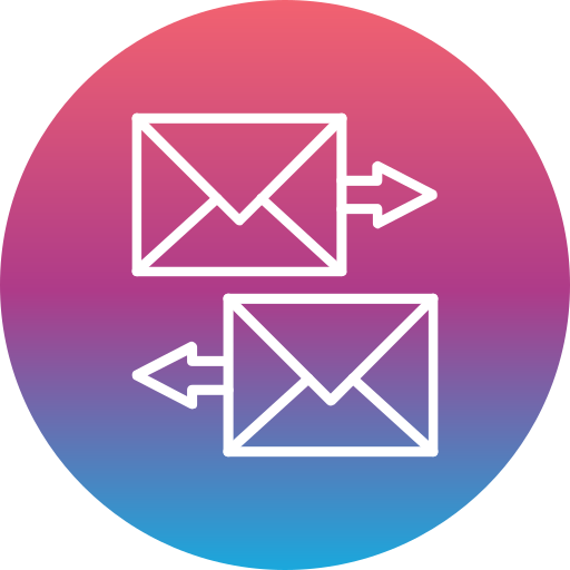 e-mails uitwisselen Generic Flat Gradient icoon