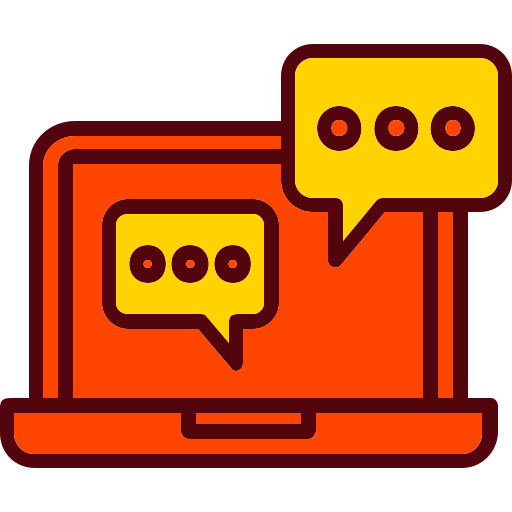 casella di chat Generic Outline Color icona