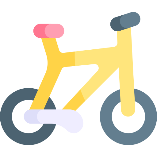 bicicletta Kawaii Flat icona