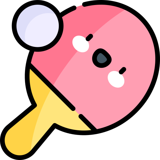Ping pong Kawaii Lineal color icon