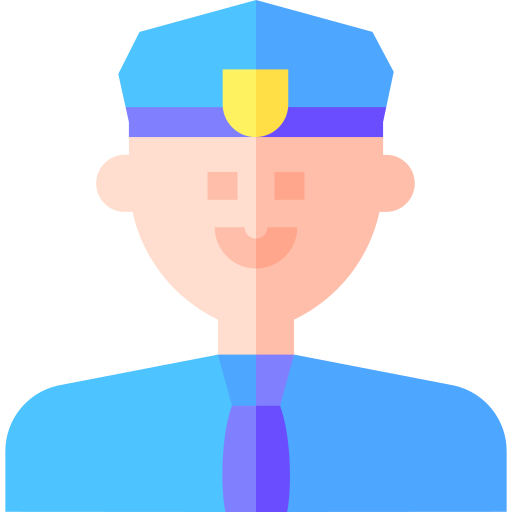 politie Basic Straight Flat icoon