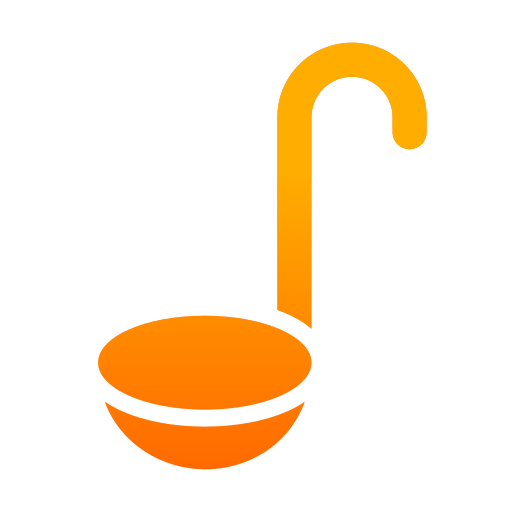 cucchiaio da zuppa Generic Flat Gradient icona