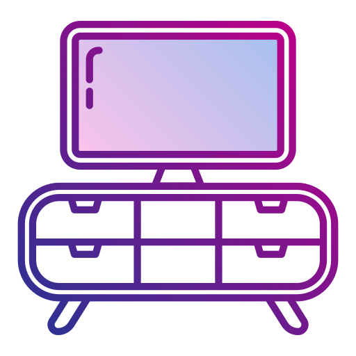 mesa de televisión Generic Lineal Color Gradient icono