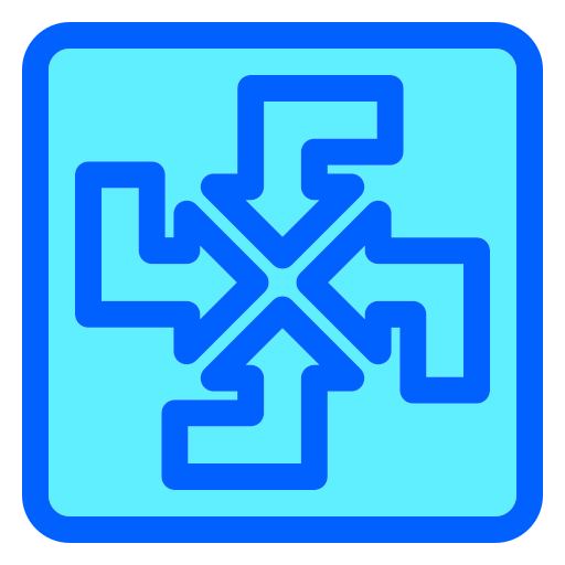 vier pfeile Generic Blue icon