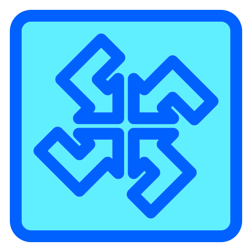 cuatro flechas Generic Blue icono