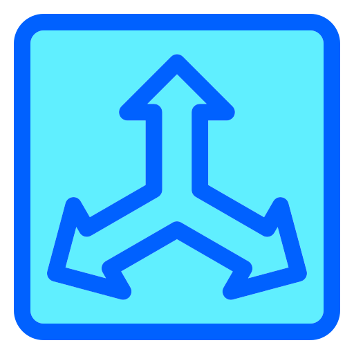 drie pijlen Generic Blue icoon