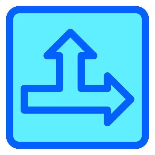 dos caminos Generic Blue icono