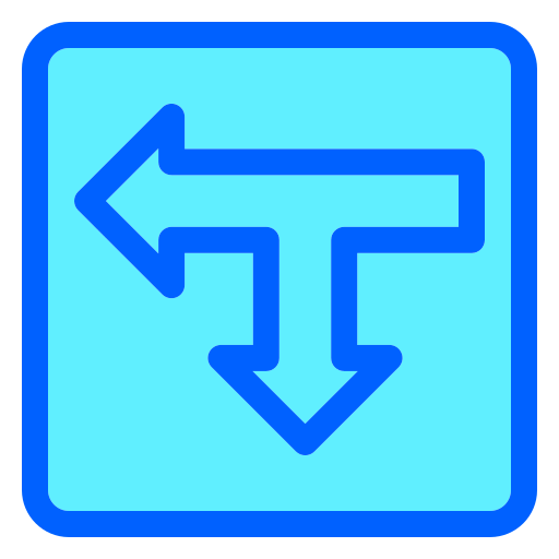 dos caminos Generic Blue icono