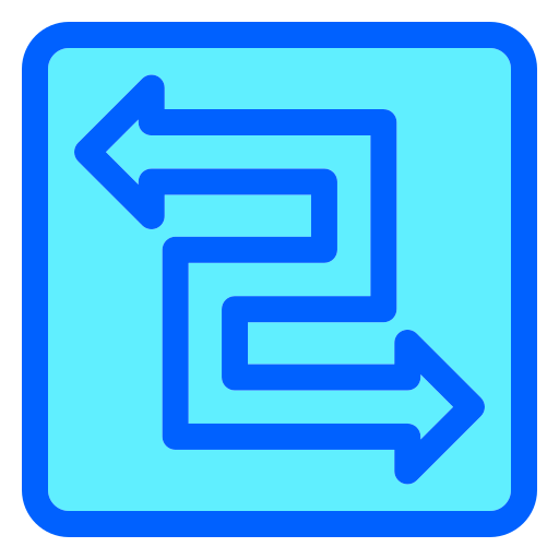 twee pijlen Generic Blue icoon
