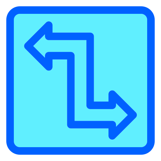 zwei wege Generic Blue icon