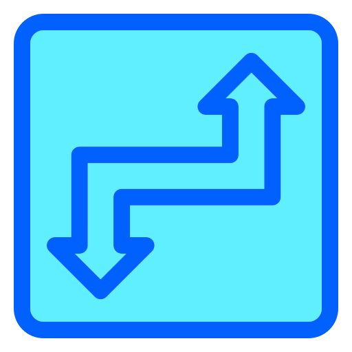 zwei wege Generic Blue icon