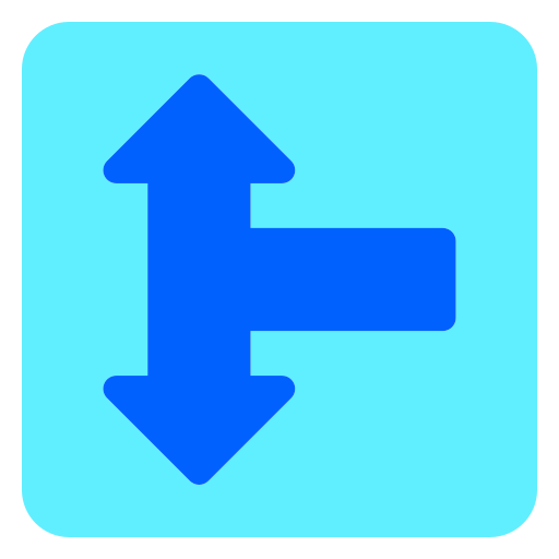 twee manieren Generic Flat icoon