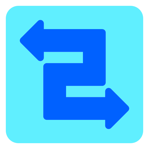 Two arrows Generic Flat icon