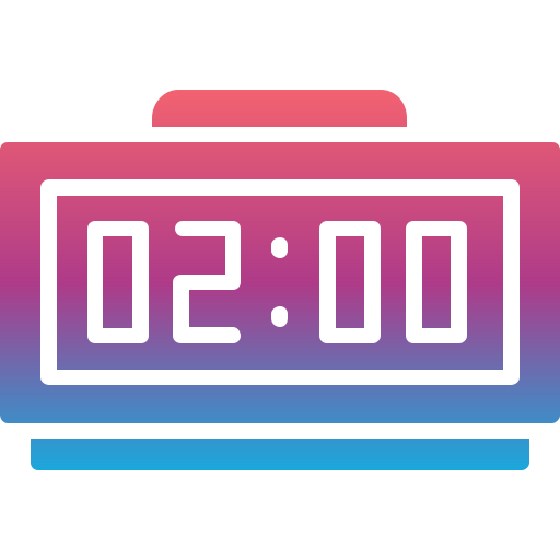 Digital clock Generic Flat Gradient icon