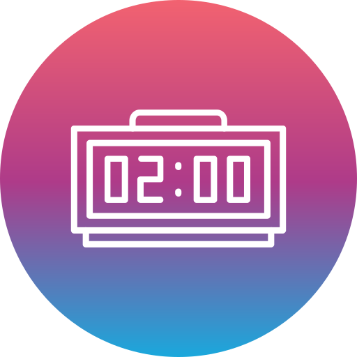 Digital clock Generic Flat Gradient icon