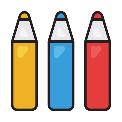 kolorowe kredki Generic Outline Color ikona