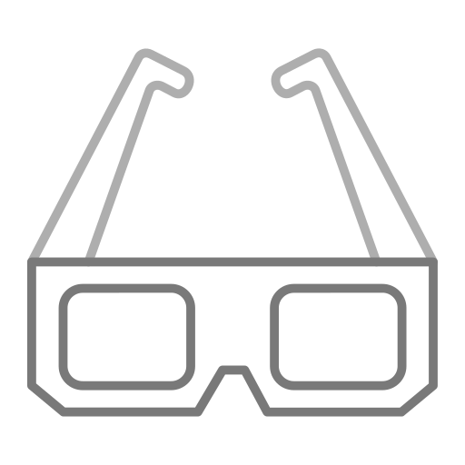 3d bril Generic Grey icoon