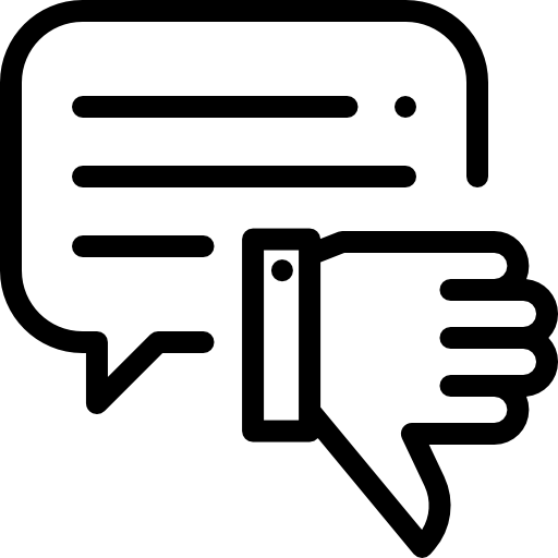 mauvaise critique Detailed Rounded Lineal Icône