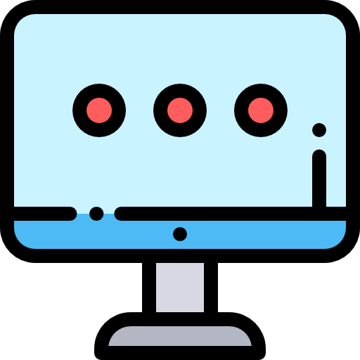 モニター Detailed Rounded Lineal color icon