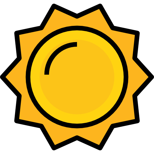 Sun kank Lineal Color icon