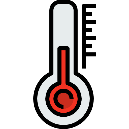 termómetro kank Lineal Color icono