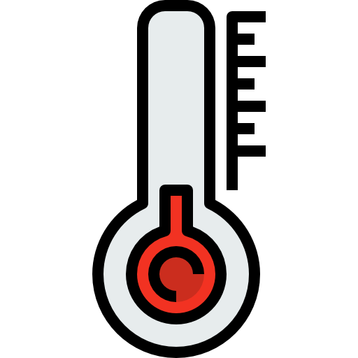 termómetro kank Lineal Color icono