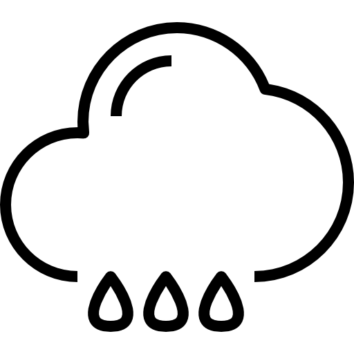 lluvia kank Lineal icono
