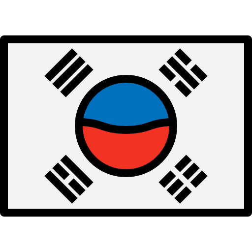 korea południowa kank Lineal Color ikona