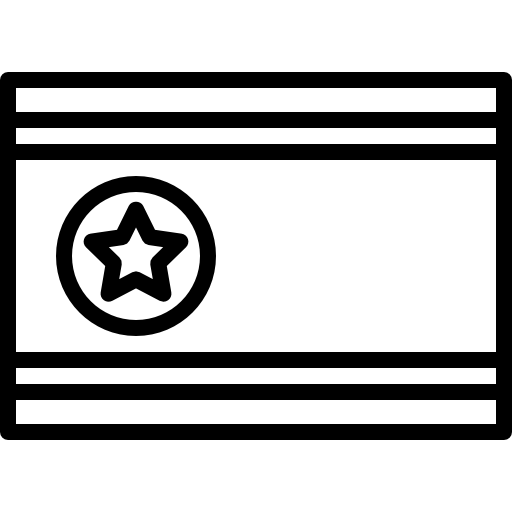 corea del nord kank Lineal icona