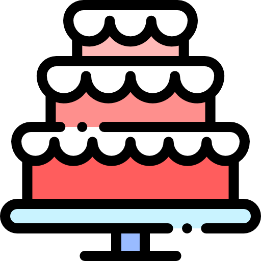 bolo de casamento Detailed Rounded Lineal color Ícone