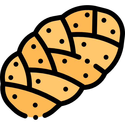 Challah Detailed Rounded Lineal color icon