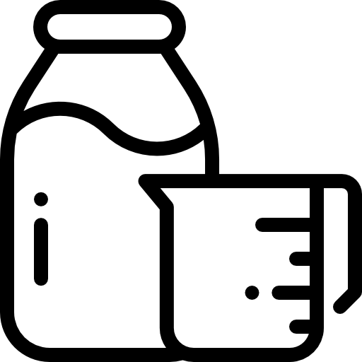 우유 Detailed Rounded Lineal icon