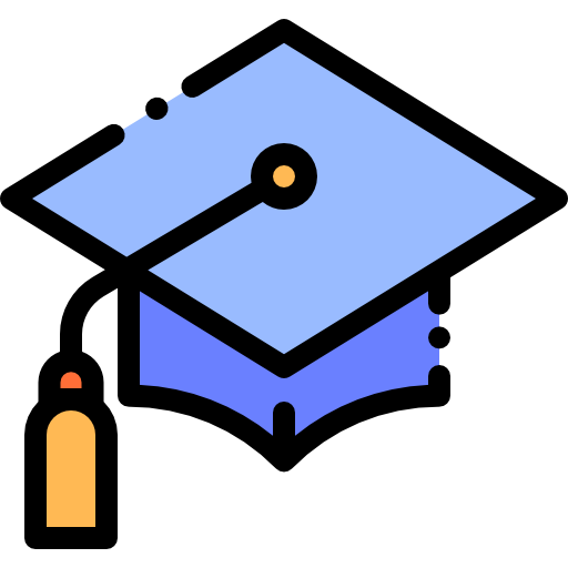 graduación Detailed Rounded Lineal color icono