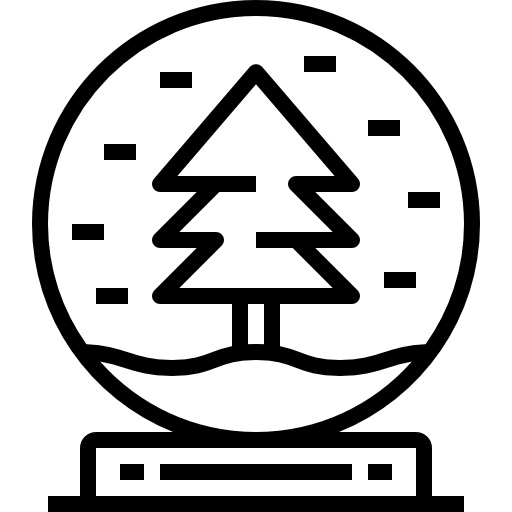 Śnieżna kula kank Lineal ikona