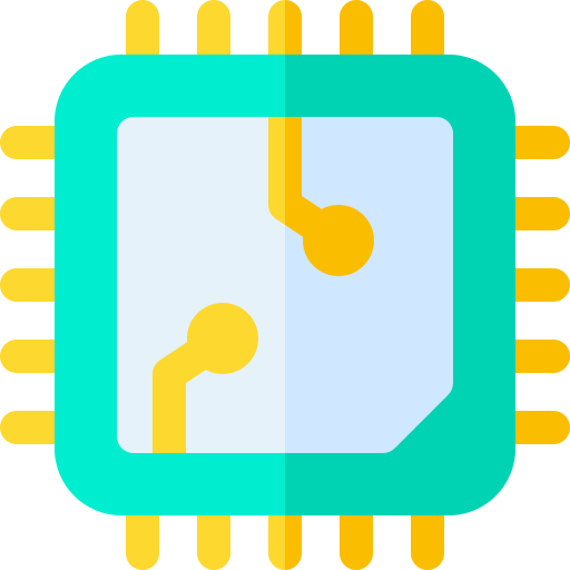 cpu Basic Rounded Flat icoon