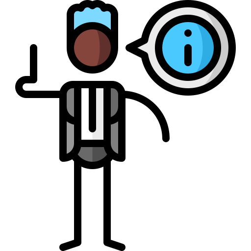 Information Puppet Characters Lineal Color icon