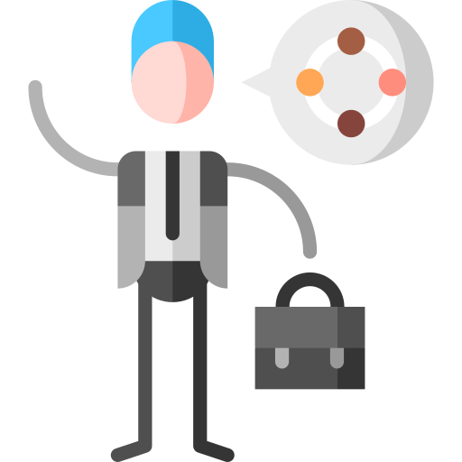 Networking Puppet Characters Flat icon