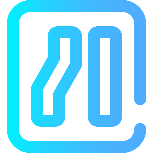 End of lane Super Basic Omission Gradient icon
