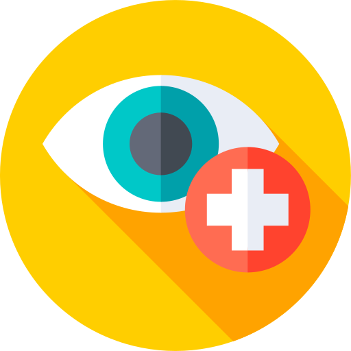 Ophthalmologist Flat Circular Flat icon